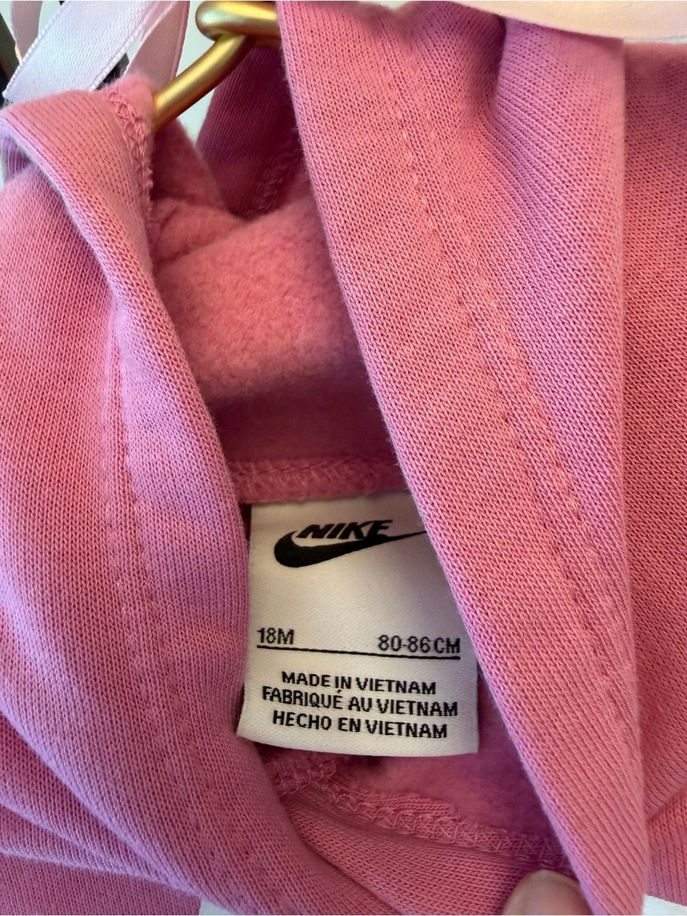 Nike Toddler Girls Pink Fleece Tracksuit Set